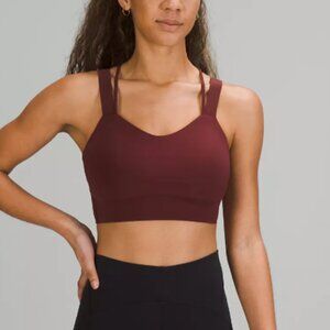 Lululemon Like a Cloud Bra Longline D/DD size 8 Red Merlot
